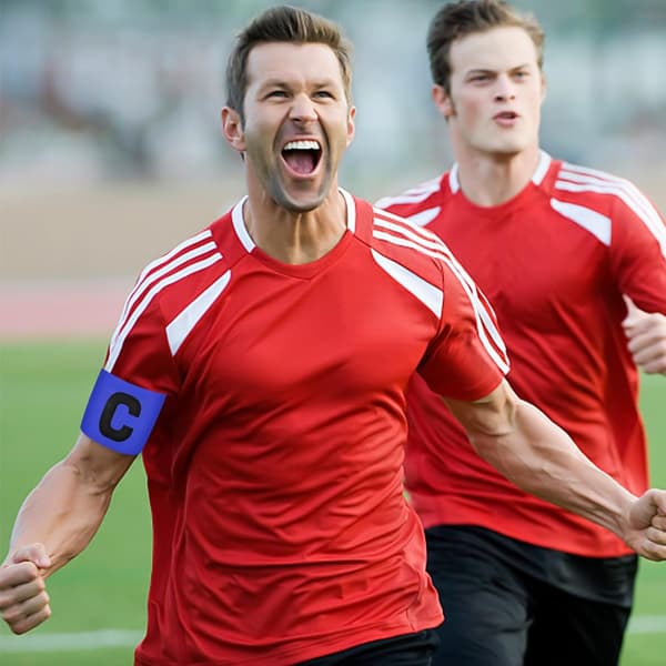 4 STK Fodboldanfører Armbind, Justerbart Fodboldarmbind, C Elastisk Anførerarmbind, Fodboldanførerarmbind til Børn og Voksne