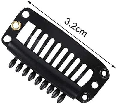 30 stk. Parykclips Snap Clips, Hår Extensions Clips U Form Snap Clips 9 Tænder Kam Clips til Hår Extensions 3,2 cm