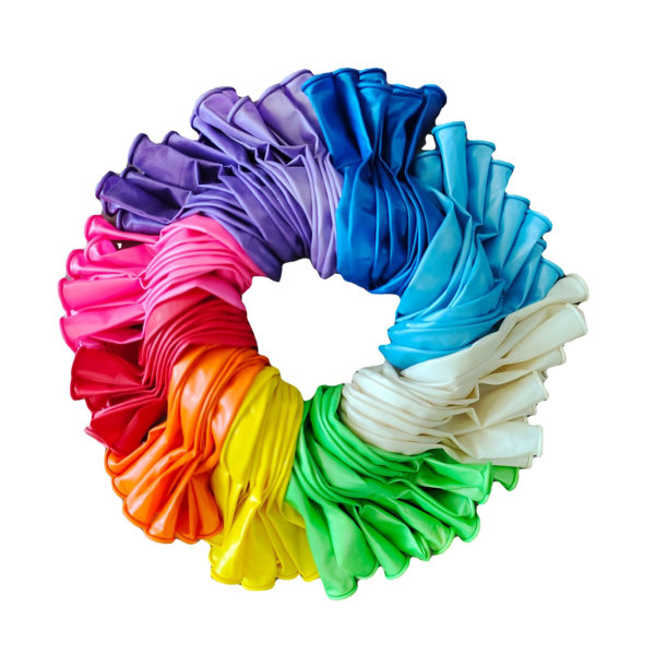 Festballonger Stark latex, flerfärgade ballonger för helium- eller luftanvändning, ballonger i olika färger Bulk (100 st)
