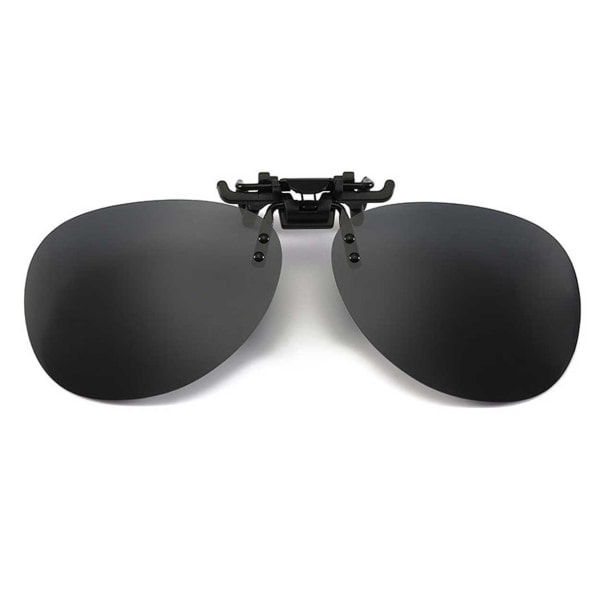 Clip-on Aviator Solbriller Pilot Briller Sort sort