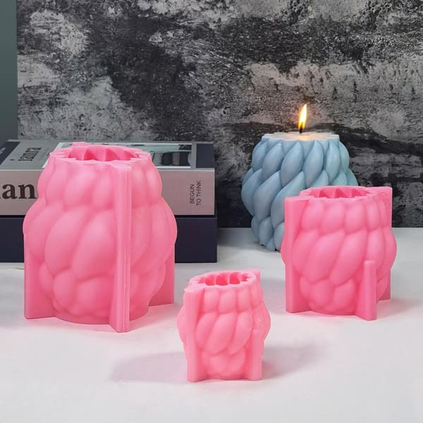 3D Joustavat Silikonimuotit Aromaterapiakynttilöille, Kipsiaskarteluun