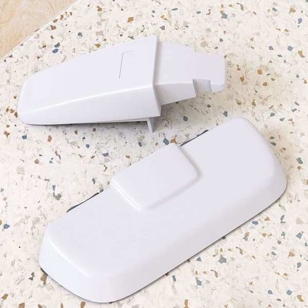 2-pack kylskåpslås för barn, kylskåpsdörrlås för barn, barnsäkra kylskåpslås för kylskåpsdörr frysdörr Vit White