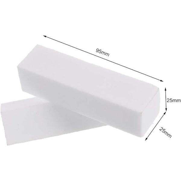 10 st vita nagelbufferblock, vit buffer slipblock professionell salongsnagelbufferblock, nagelkonsttipsverktyg fingermanikyrpedikyrverktyg