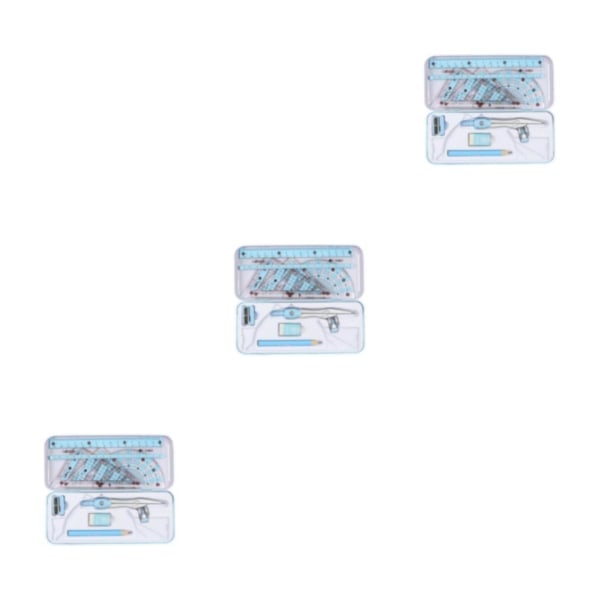 1/3 Matematik Geometri Kit 8 delar Studenttillbehör Gradtalsskiva för 3 set 3Set