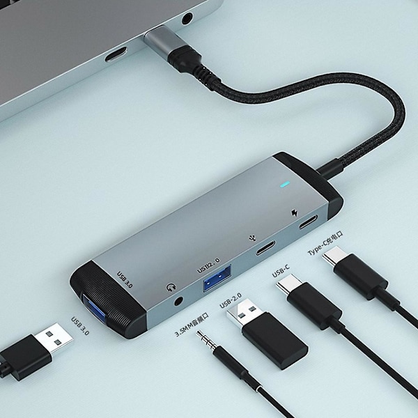 Nopea USB 3.0 -datakeskittimen sovitin Multi Type-c -keskittimen laajennus 5