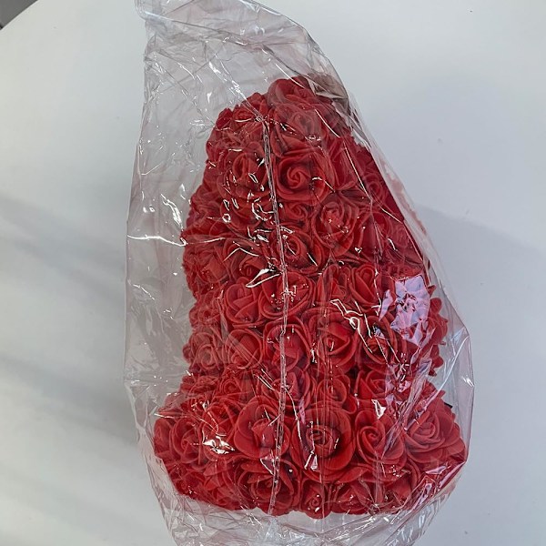 Ruusukarhu Ruusuteddykarhu Keinotekoinen Ruusukukkakarhu Ystävänpäivä Äitienpäivä Syntymäpäivä Häälahja Ilman Laatikkoa Red