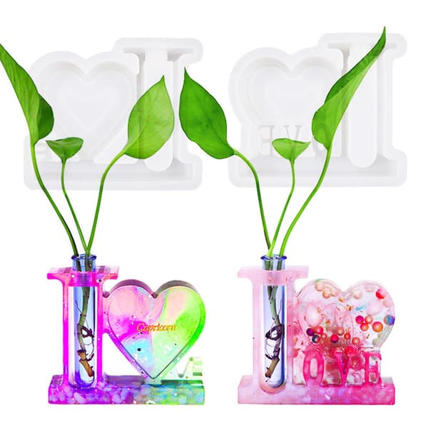 Kärleksblomma Vas Hydroponisk Växtförökningsstation Resin Form