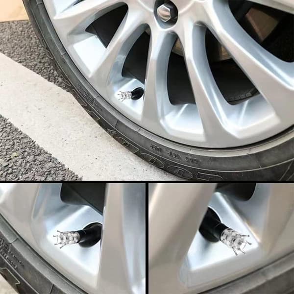 Deksel til ventilhette, 4 stk. Håndlagde Bling Rhinestone Bilventilhetter, Støvtette Deksel til ventilhetter Silver/Silver