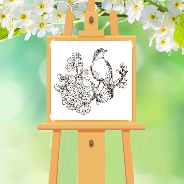 Gren Fugl DIY Silikon Klar Stempel Forsegling Scrapbook Preging Al