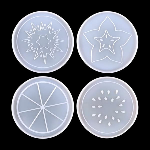 Coaster Resin Støbeforme Silikone Coaster Opbevaringsboks Støbeform Til Diy Ma