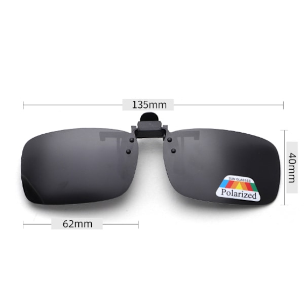 Clip On - Flip Up - Solglasögon - UV400 - (2-pack) Grå Grey