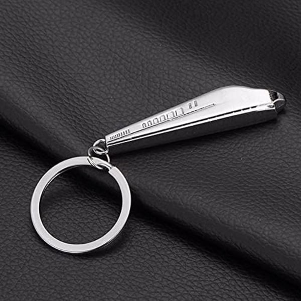 Nyckelring Metall höghastighetståg Modell Nyckelring Nyckelring Väska Hänge Nyckelkedja Present till jul och födelsedag.