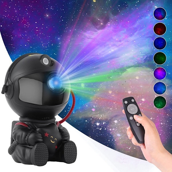 Galaxy Stjerneprojektor Taklampe Gave Dekorativ for Rom LED Nattlys med Stjerneprojektoreffekter og Galaxy Nebula White A