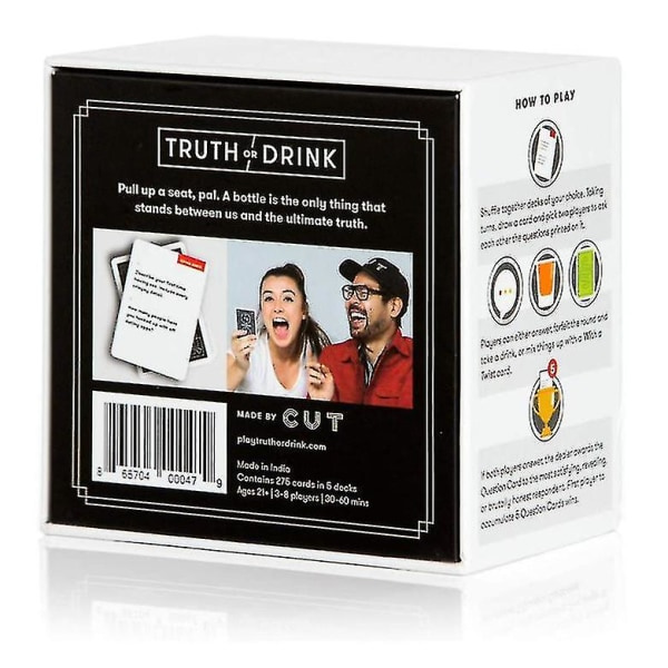 Truth or Drink - Voksen Casual Party Spillekort