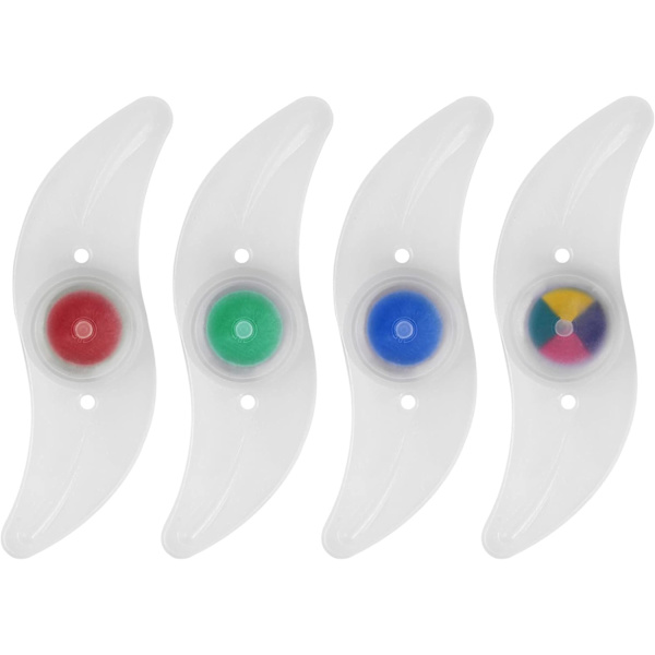 Sykkel Eikelys, 4 pakker Dekk Blinkende Lampe LED Neon Hjul Blinkende Lys Sykkelys, Vanntett 3 Blinkende Moduser