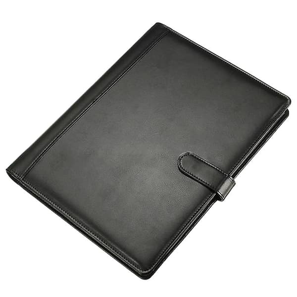 Sort A4 Executive Konferencemappe Portfolio PU Læder Dokument