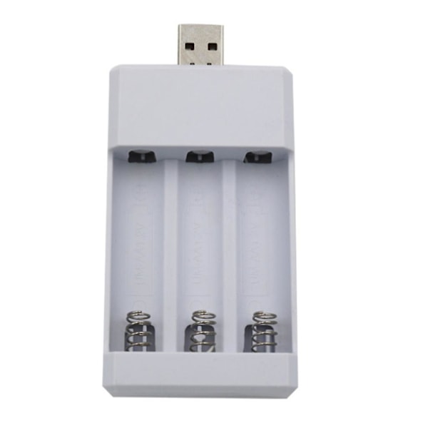 Universal USB Output Batterioplader 3 Slot Adapter Til AA AAA B