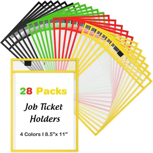 28 stk. Arbejdsnotesholder Genanvendelig Notesholder Lomme Plast Fil