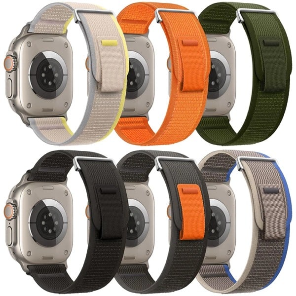 Trail Loop-rem för Apple Watch-band 44 mm 40 mm 45 mm 41 mm 42 44 45 mm Sportarmband iwatch Ultra 2 49 mm serie 9 8 se 7 6 5 4 3 Black Unity 10 49mm 45mm 44mm 42mm