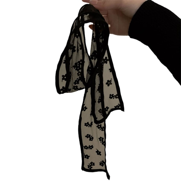 Elegant Multi Type Lång Hästsvans Hårscarf Stretch Flickor Foton