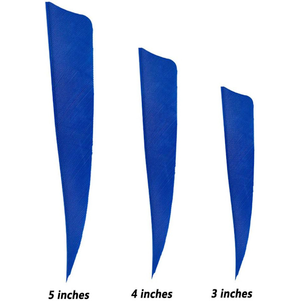 Fjer 3 tommer 4 tommer 5 tommer kalkunfjer pilefletning skjold højre naturlige vinger egnet til DIY pilefletning Blue