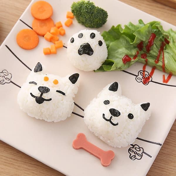 Sushi Making Kit Hundmönster Risbollsformar Bento Tillbehör D