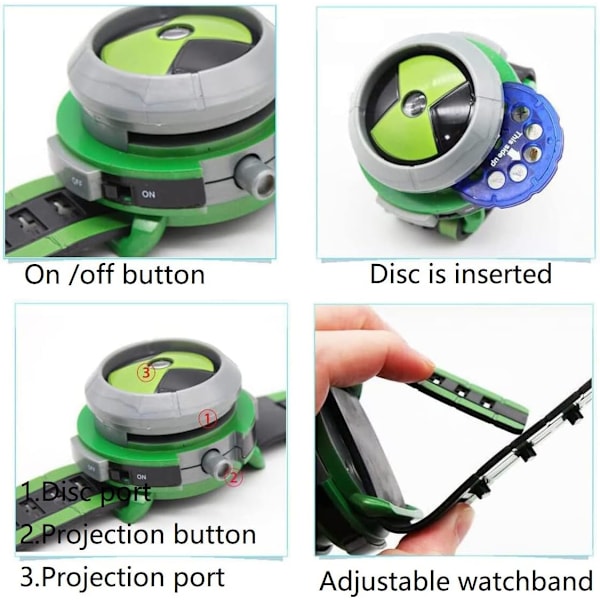 Barnklocka Ben 10 Leksaker för Barn Alien Force Klockor Omnitrix Projektion Actionfigurer Modell Pojkar Jul Födelsedagspresenter