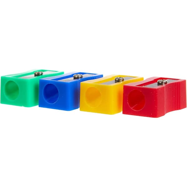 Plastik Blyantspidsere - Assorteret (Pakke med 100)