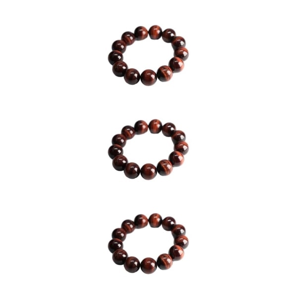 1/2/3/5 Natursteinperler - Lett å bruke Tigerøye Armbånd Rød Tigerøye 16MM 3STK Red Tiger Eye16MM 3PCS