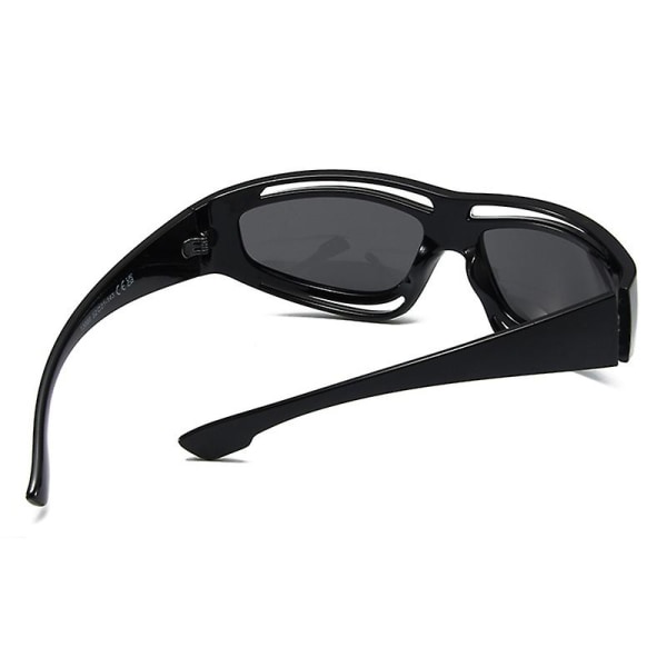 Utsökt 2023 Y2k modemärke Designer Sportglasögon Solglasögon Kvinnor För Män Trend Solglasögon Lyx Vintage Punk Uv400 Hollow Shades White Black