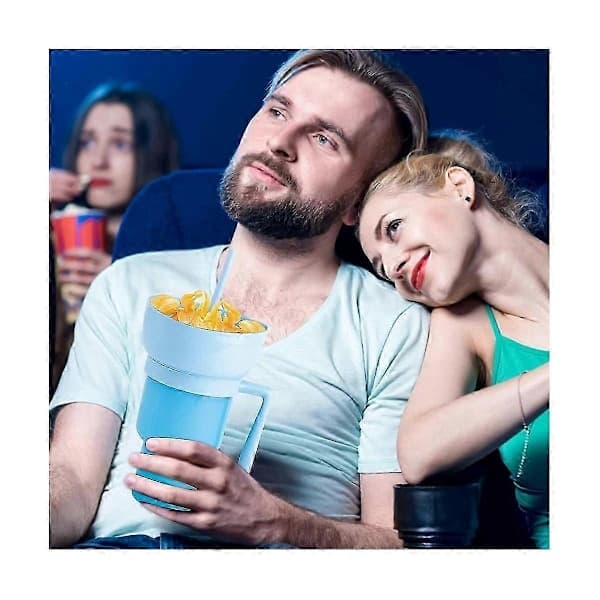 pc Stadium Tumbler Popcorn Kopp Snack Kopp Multifunksjonelle Kopper 1000ml Oransje