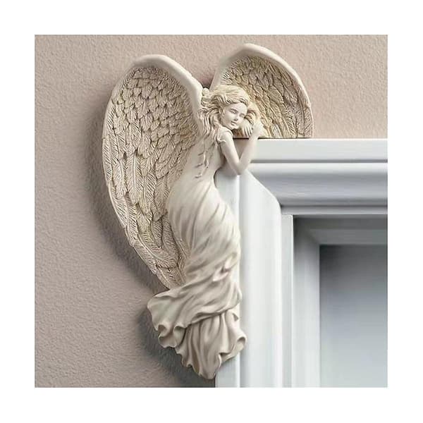 Dørkarm Engel Vinge Skulptur Simpel Engel Ornament Med Hjerte