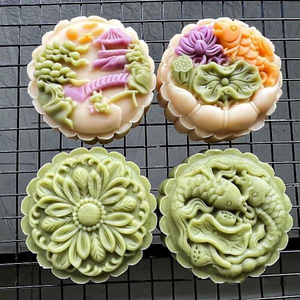 150g/200g Plast Mooncake Formar Mooncake Form DIY Bakning Kök