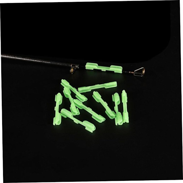 Spötoppslampa Hållare Nattfiske Clip på Fluorescerande Glow Sticks Anslutningar 10PCS