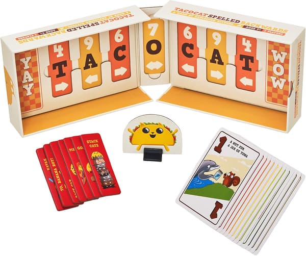 Exploding Kittens LLC Tacocat Stavad Baklänges av Exploding Kittens - Kortspel för Vuxna Tonåringar & Barn - Roliga Familjespel