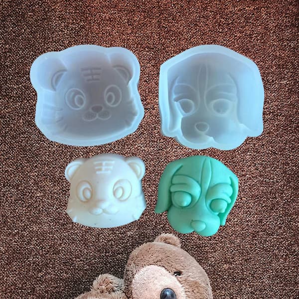 Silikon Bakeformer 3d Tiger Hund For Hodeform Bakeverktøy D