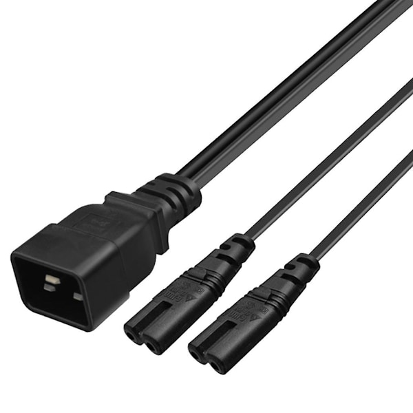 3-stiftskontakt Iec320-c20 Till Iec320-c7+c7 Konverter Adapter Ström