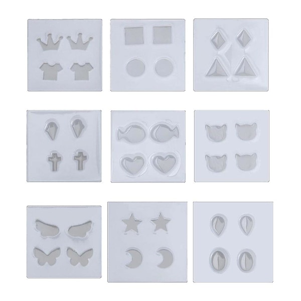 DIY Leke Støpeform Silikonformer Resin Form Mini Øredobber Maki