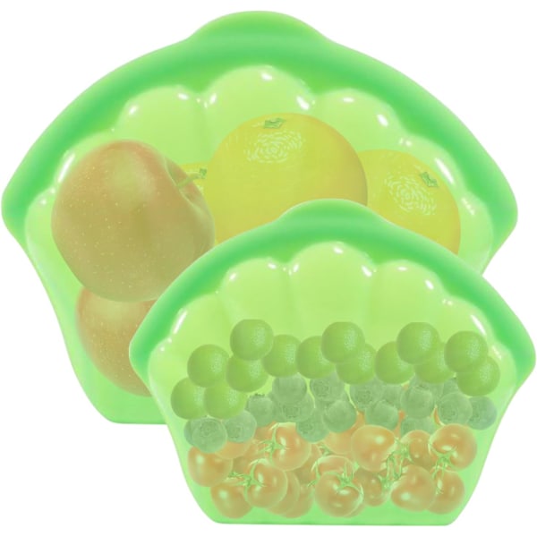®RisingFF Återanvändbara Matförvaringspåsar - 2-pack Återanvändbara Matförvaringspåsar