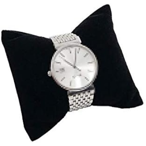 6 st svart PU-läder armband klockkudde armband kuddar kudde smycken arrangör hållare smycken displayer stativ show