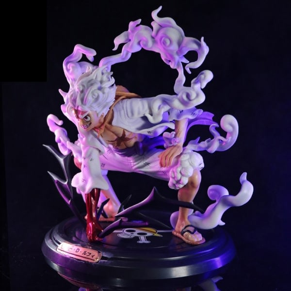 One Piece Luffy GEAR 5 Anime Figur Nika Solgud PVC Actionfigur Vit en storlek