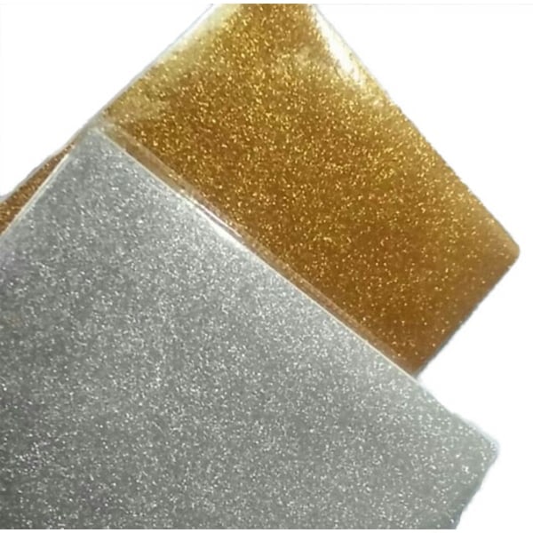 5 st / förpackning Glitterpapper A4 Guld / Silver silver