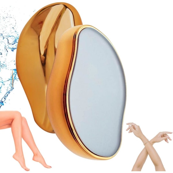 Kristallhårborttagare, Förbättrad Magisk Kristallhårborttagare, Bärbar Kristallepilator & Exfoliator Gold
