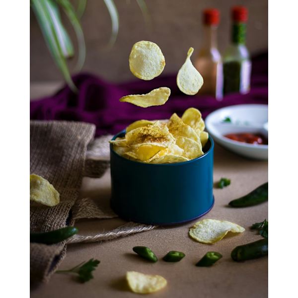 Økonomipakke bølgeskærer, kartoffel- og grøntsagshøvl i rustfrit stål, kartoffelchips bølgeskærer (bølgeskærersæt) (chipsmaskine til mikrobølgeovn)