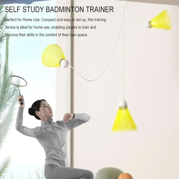 Självstudiebadmintonträningsutrustning Enskild badmintonträningsutrustning Badmintonreboundträning Bärbar badmintonträningsutrustning