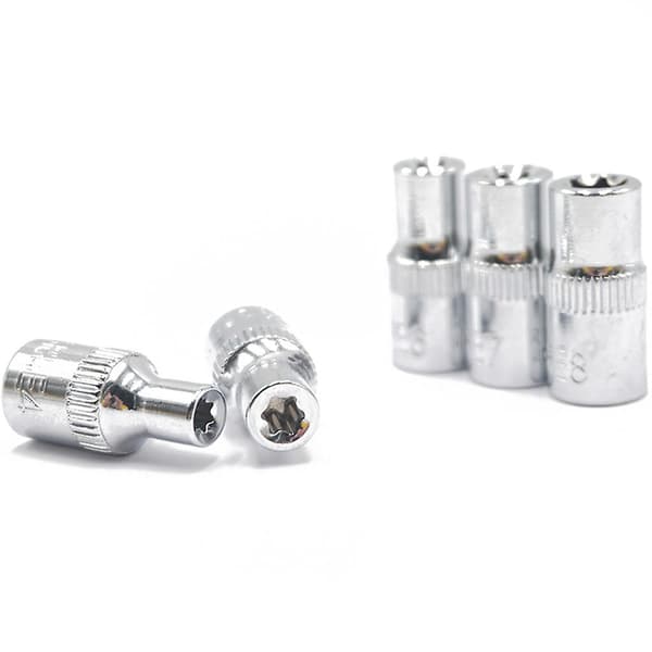 5 kpl 1/4 tuuman Torx-tähtikantahylsysarja E4, e5, E6, e7, E8 St
