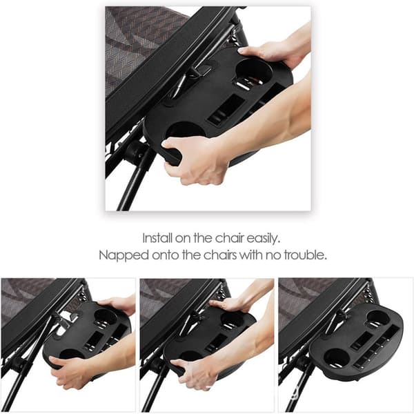 Zero Gravity Stol Bakke Kopholdere Til Klapstole Universal Clip-On Bakke Bord Kopholder Tilbehør til sofa