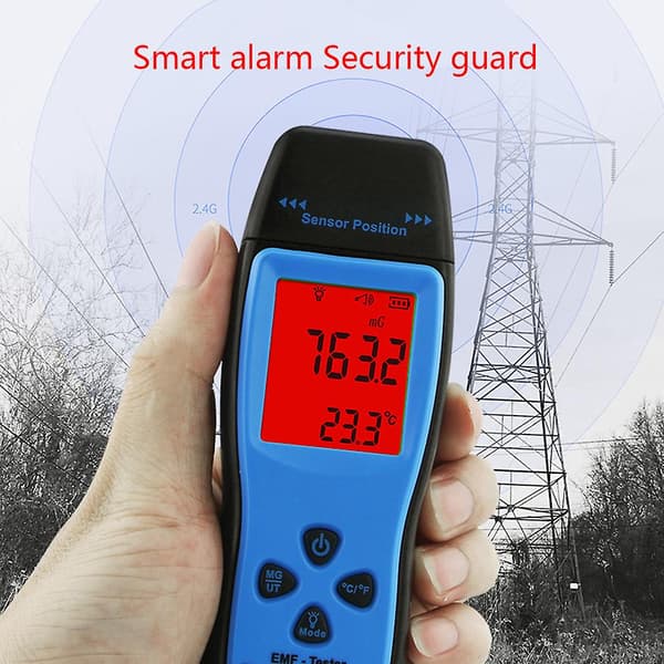 As1392 EMF-mätare LCD Strålningsdosimeter Mini EMF-testare Elektro