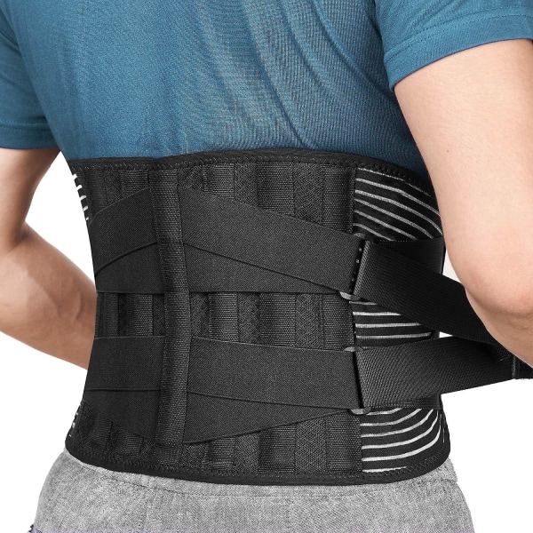 Ryggband av kli för att lindra smärta i nedre delen av ryggen, andningsbart ryggstödsbälte för män/kvinnor för arbete, svankstödsbälte M