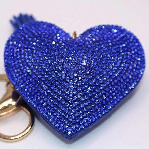 Bling Glitter Nøkkelring Krystall Rhinestone Kjærlighet Hjerte Design Nøkkelring Super Fasjonabel Nøkkelring Sjarm Anheng Veskeveske